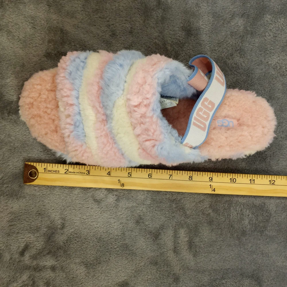 UGG Women's Pastel Fluffy Slippers Size 11 - Picture 11 of 11